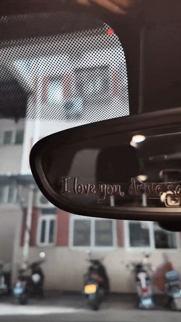 Drive Safe, I Love You™ Car Mirror Sticker - Heartfelt Daily Reminder