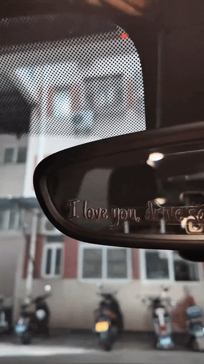 Drive Safe, I Love You™ Car Mirror Sticker - Heartfelt Daily Reminder