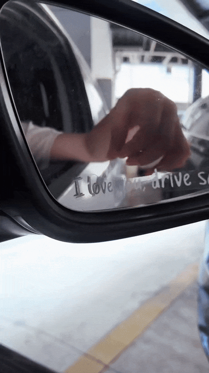 Drive Safe, I Love You™ Car Mirror Sticker - Heartfelt Daily Reminder